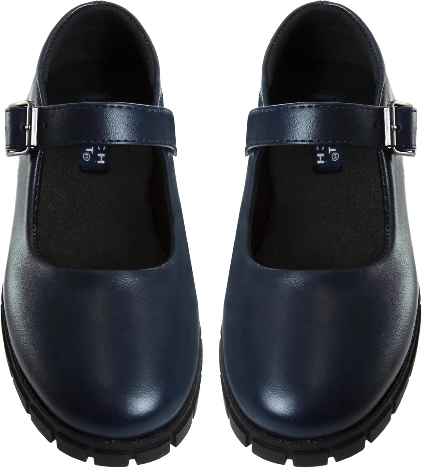 French Toast Girls Round Toe Ankle Strap Maryjane School Shoes - Mary Jane Chunky Platform Oxford Dress Shoe Pumps - Black/Navy/Brown (Size 12-5 Little Kid/Big Kid)