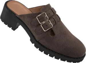 FUDYNMALC Womens Mules Chunky Clogs: Comfortable Slip On Dress Shoes Platform Backless Slides Loafers for Work Business Casual