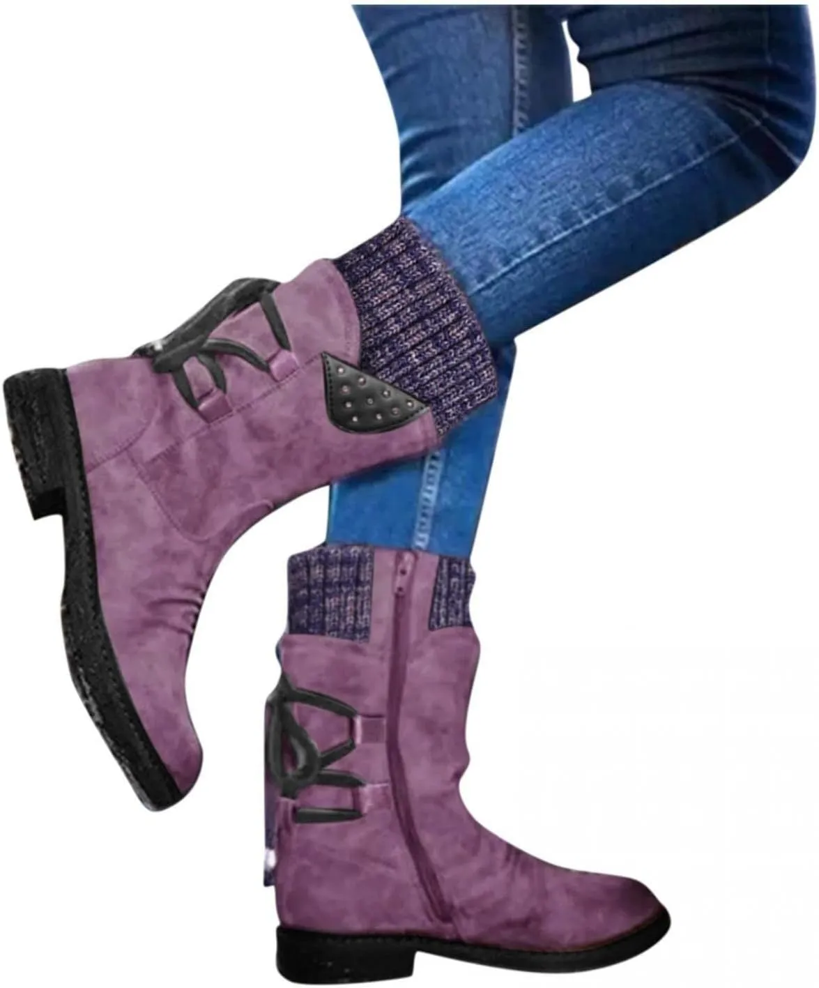 Gibobby Boots for Women Winter Snow Boots Fur Lined Warm Ankle Boots Slip On Waterproof Outdoor Booties Comfortable Shoes