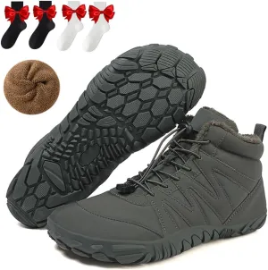 Giltpeak Hike Winter Barefoot Shoes for Elderly Women Mens, Waterproof Wide Hike Barefoot Winter, Winter Wide Toe Barefoot Hiking Shoes Boots