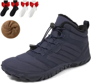 Giltpeak Hike Winter Barefoot Shoes for Elderly Women Mens, Waterproof Wide Hike Barefoot Winter, Winter Wide Toe Barefoot Hiking Shoes Boots