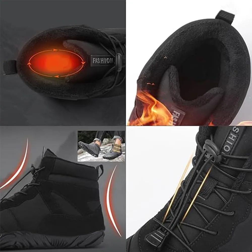 Giltpeak Hike Winter Barefoot Shoes for Elderly Women Mens, Waterproof Wide Hike Barefoot Winter, Winter Wide Toe Barefoot Hiking Shoes Boots