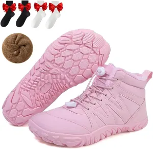 Giltpeak Hike Winter Barefoot Shoes for Elderly Women Mens, Waterproof Wide Hike Barefoot Winter, Winter Wide Toe Barefoot Hiking Shoes Boots