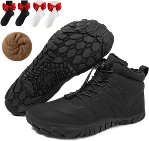 Giltpeak Hike Winter Barefoot Shoes for Elderly Women Mens, Waterproof Wide Hike Barefoot Winter, Winter Wide Toe Barefoot Hiking Shoes Boots
