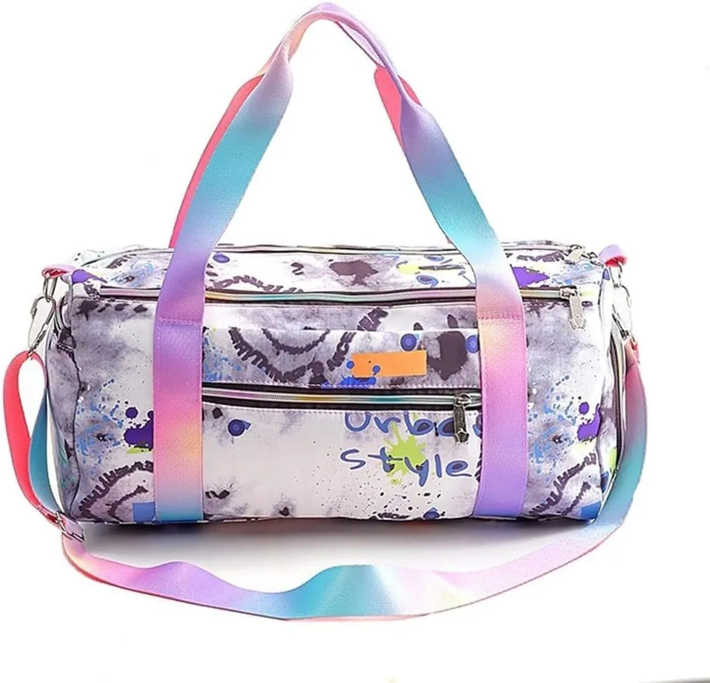 Girl ballet gym luggage bag small weekend travel handbag (free)