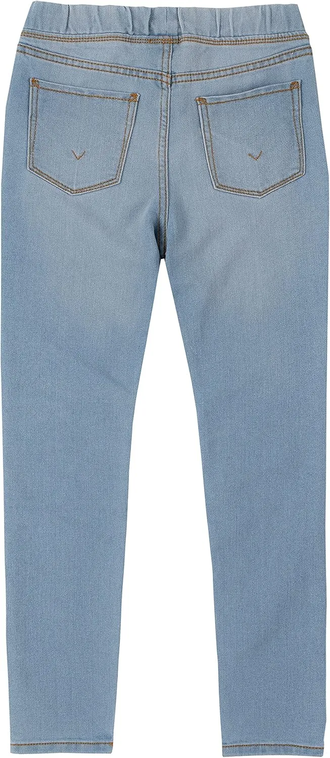Girls' Full-Length Stretch Denim Pants & Jeggings, Skinny Fit, High Rise Waist