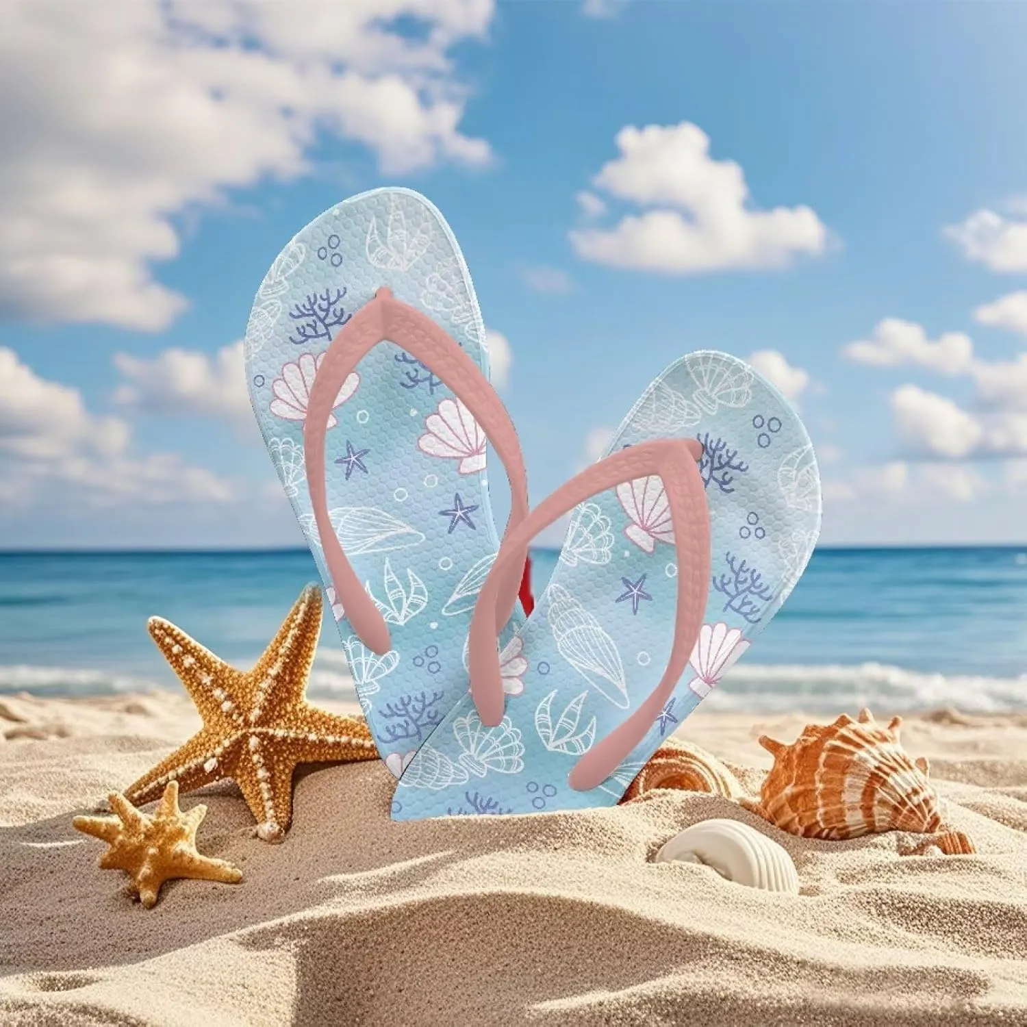 Girls Kids Beach Flip Flops Children's Flip Flops Basic Non-Slip Sole Sandals Pink Straps