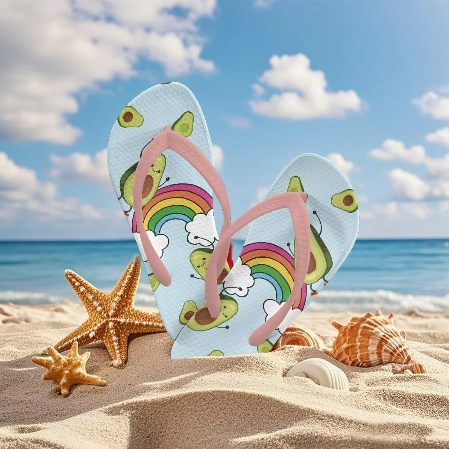Girls Kids Beach Flip Flops Children's Flip Flops Basic Non-Slip Sole Sandals Pink Straps