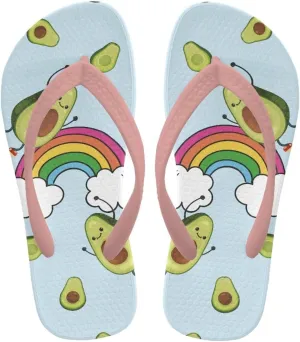 Girls Kids Beach Flip Flops Children's Flip Flops Basic Non-Slip Sole Sandals Pink Straps