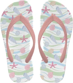 Girls Kids Beach Flip Flops Children's Flip Flops Basic Non-Slip Sole Sandals Pink Straps