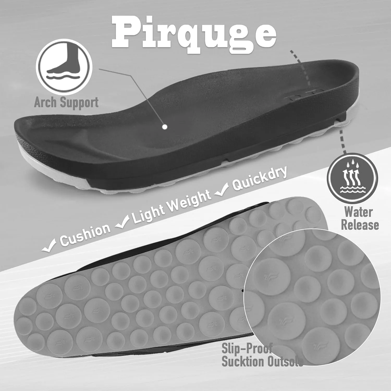 Gold Pigeon Shoes KIDS PIRO Llightweight Ortho Double Adjutable Slide Sandals for Boys and Girls