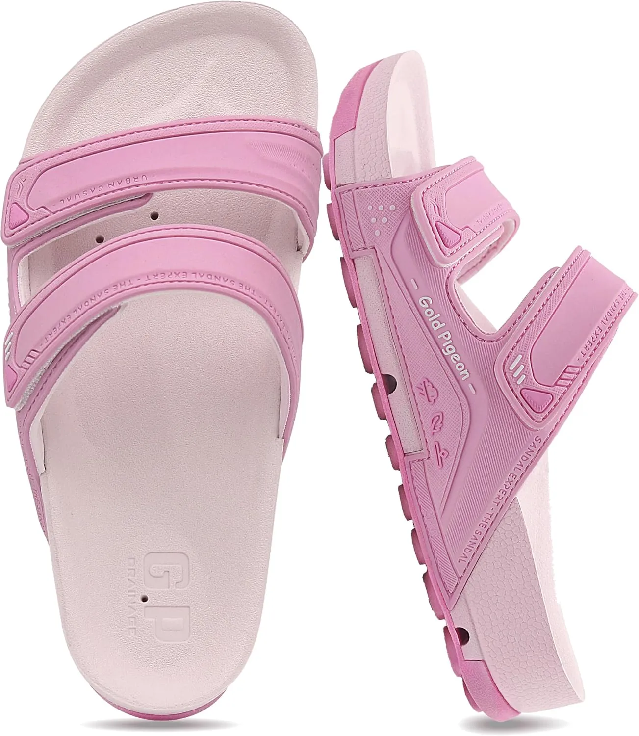 Gold Pigeon Shoes KIDS PIRO Llightweight Ortho Double Adjutable Slide Sandals for Boys and Girls