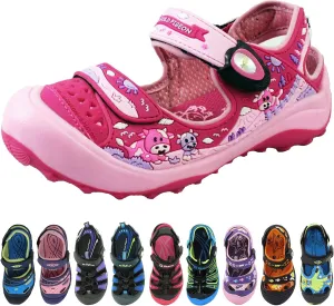 Gold Pigeon Shoes Kids TOE GUARD Easy Snap Lock Closed Toe Athlete Sandals