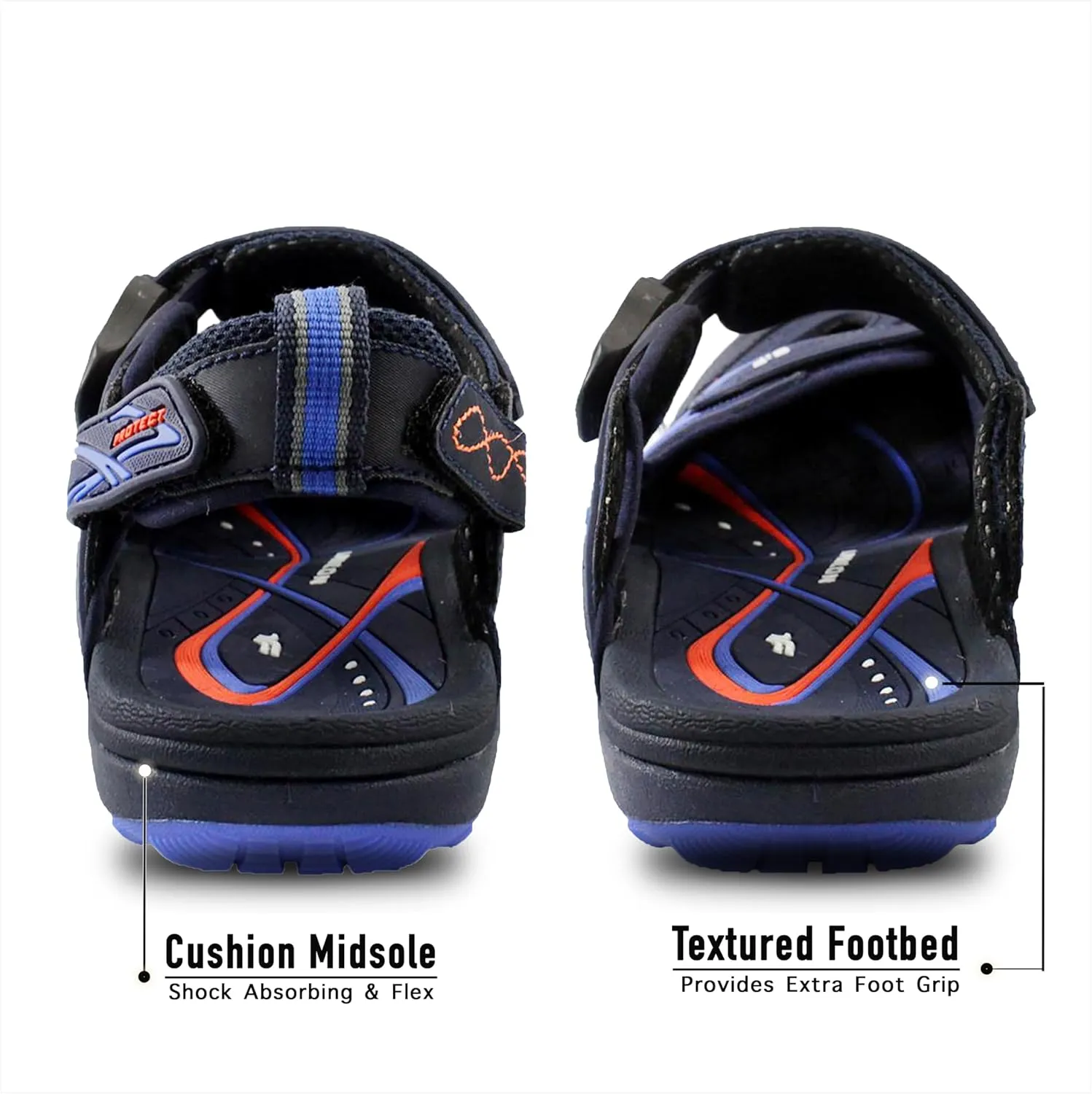 Gold Pigeon Shoes Kids TOE GUARD Easy Snap Lock Closed Toe Athlete Sandals