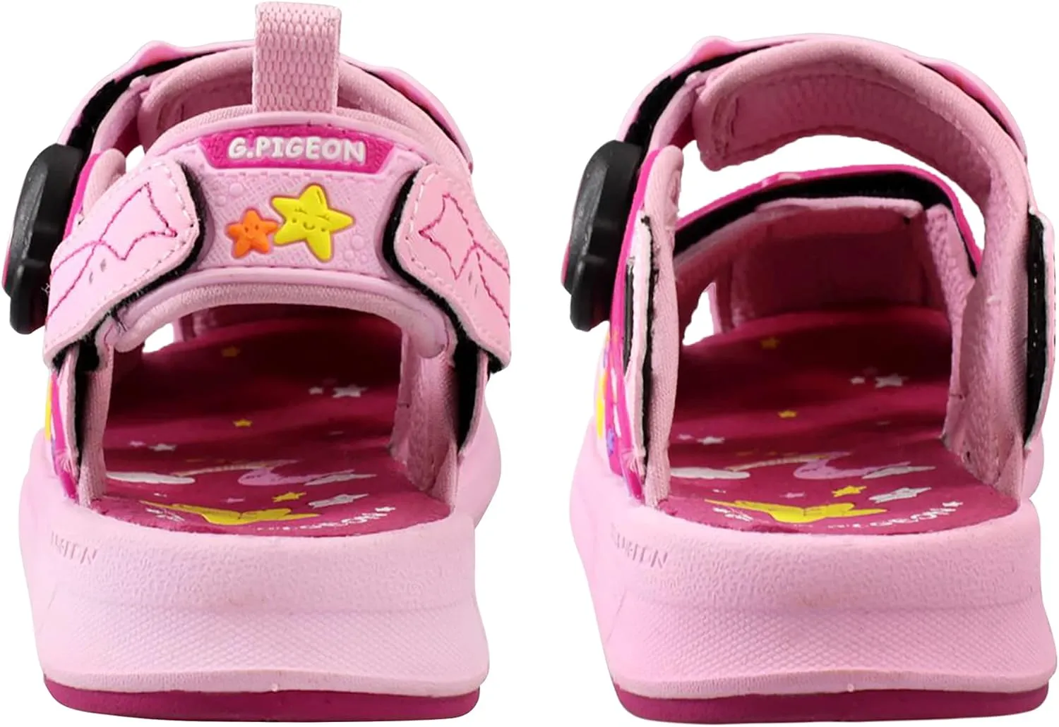 Gold Pigeon Shoes Kids TOE GUARD Easy Snap Lock Closed Toe Athlete Sandals