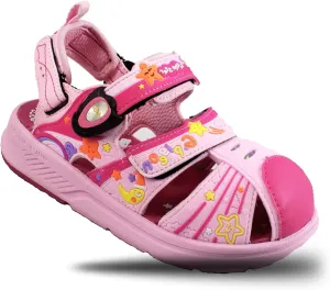 Gold Pigeon Shoes Kids TOE GUARD Easy Snap Lock Closed Toe Athlete Sandals
