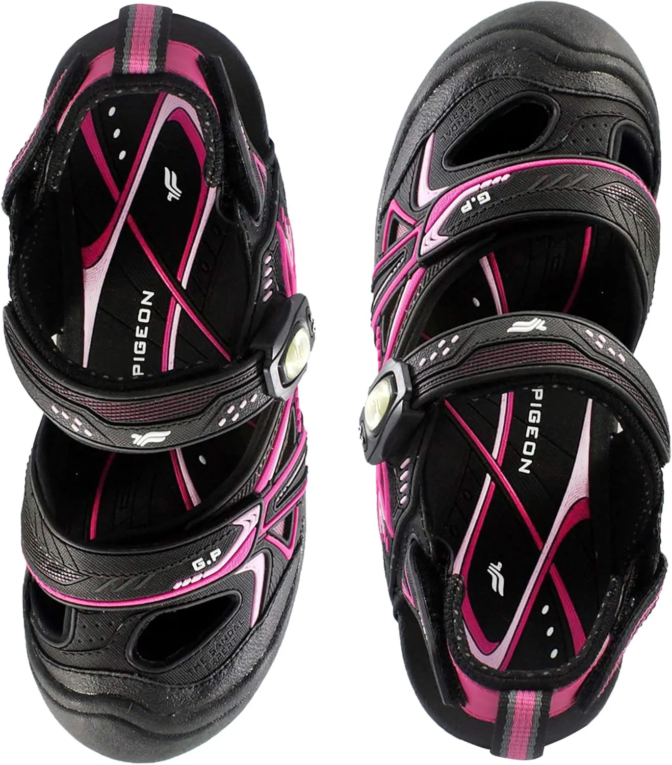 Gold Pigeon Shoes Kids TOE GUARD Easy Snap Lock Closed Toe Athlete Sandals