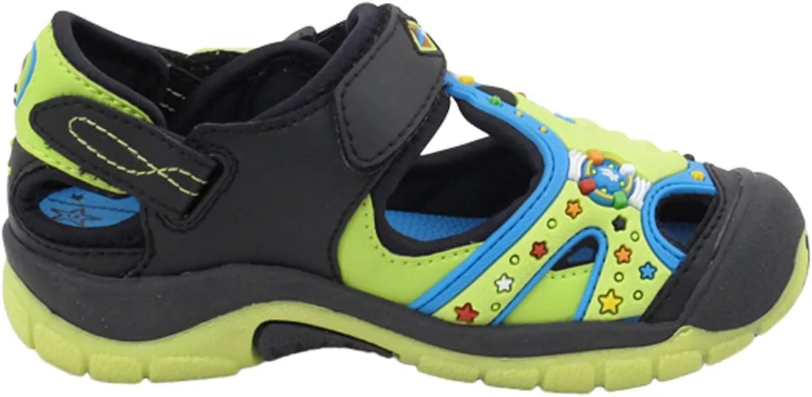 Gold Pigeon Shoes Kids TOE GUARD Easy Snap Lock Closed Toe Athlete Sandals