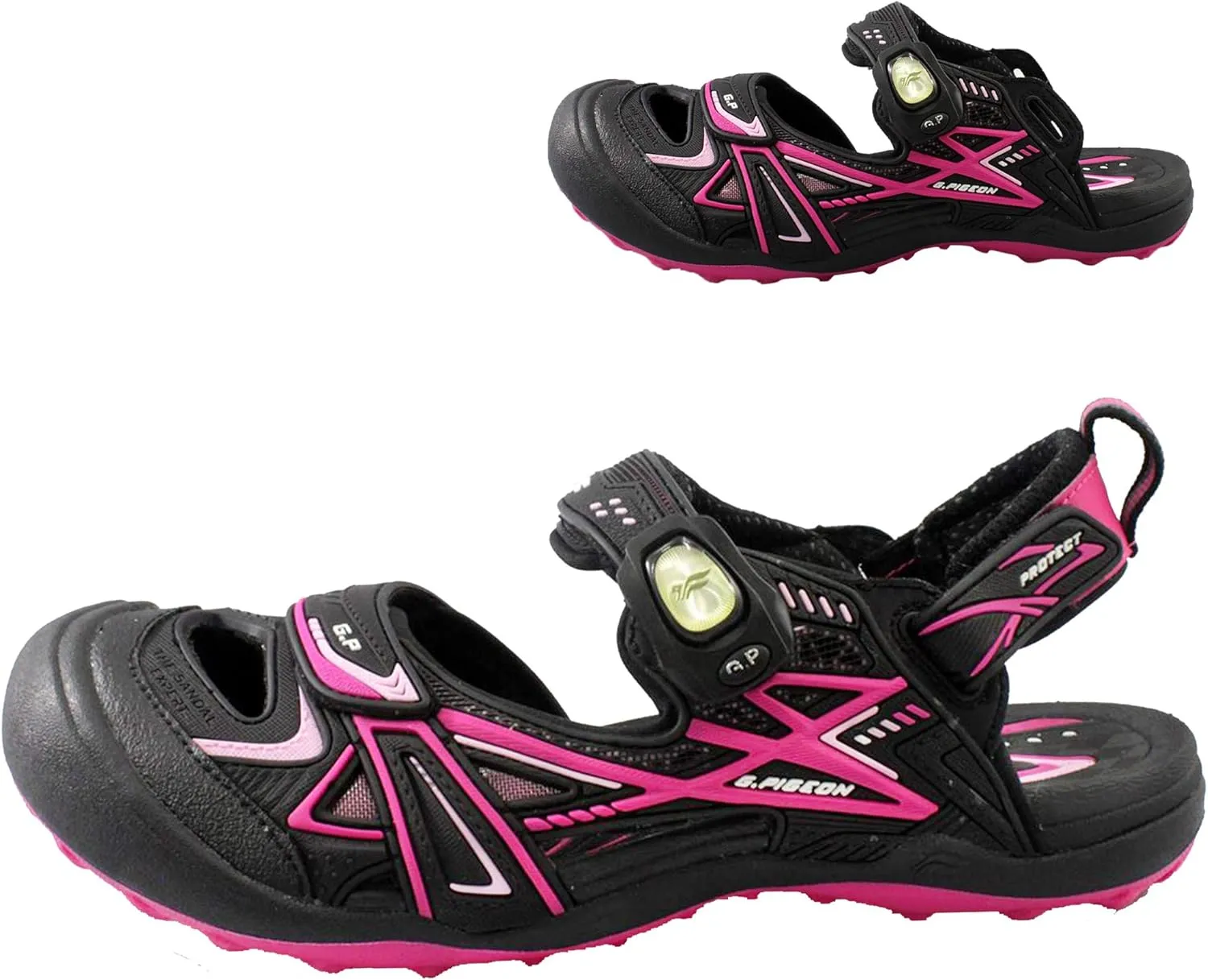 Gold Pigeon Shoes Kids TOE GUARD Easy Snap Lock Closed Toe Athlete Sandals