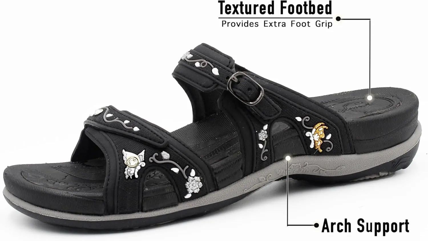 Gold Pigeon Shoes SIGNATURE Comfort Walking Ergonomic Slides Sandals for Women