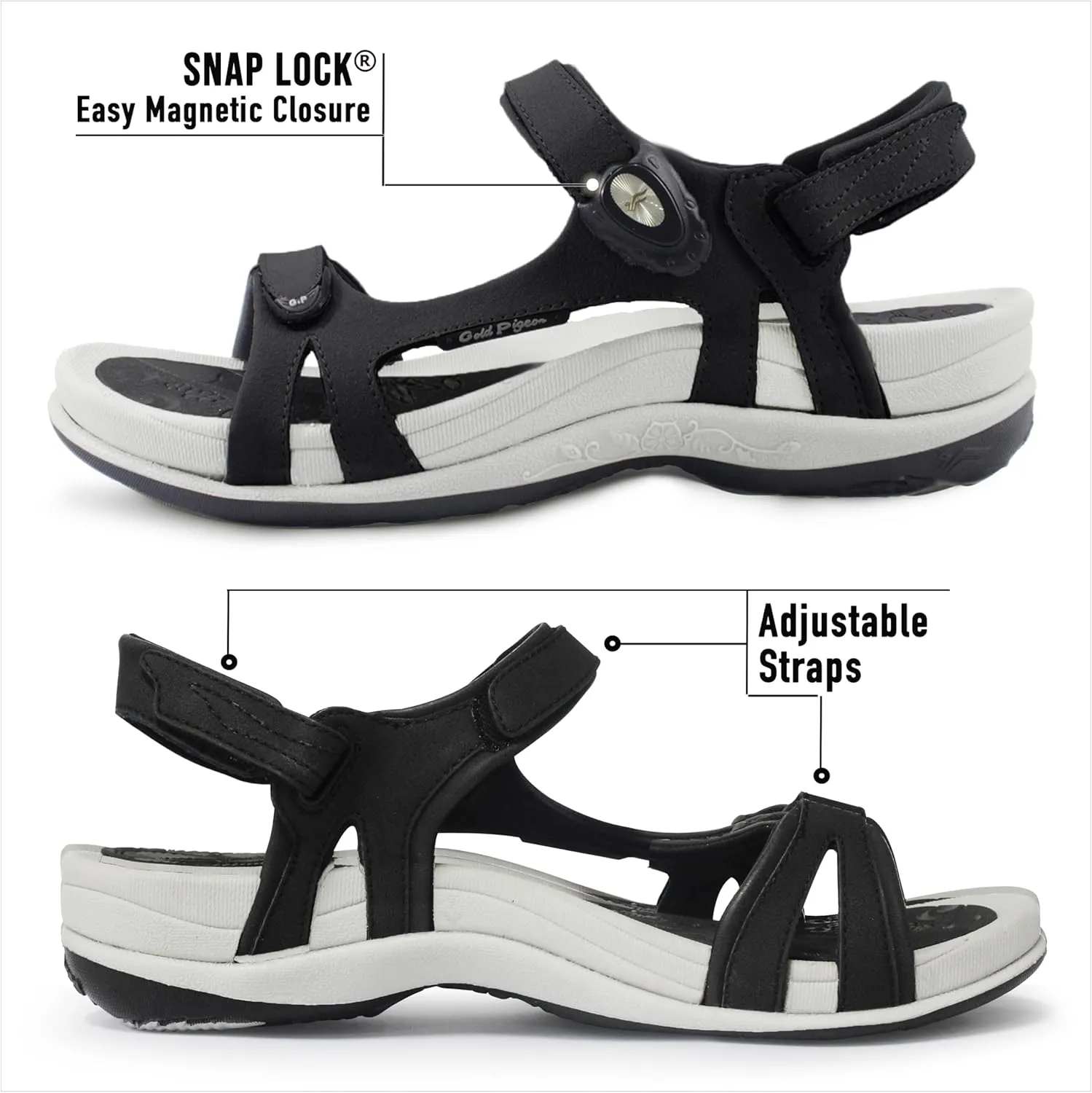 Gold Pigeon Shoes |SIGNATURE| Easy Snap Lock Comfort Ergonomic Walking Sandals for Women