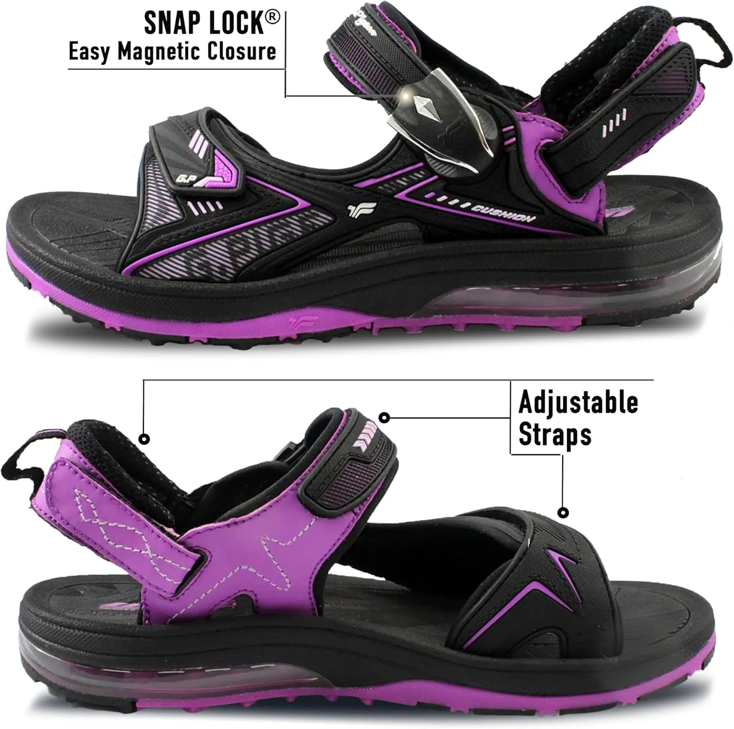 Gold Pigeon Shoes SIGNATURE Unisex Athletic Sandals SNAP LOCK Closure