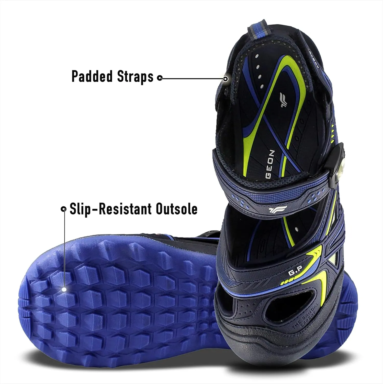 Gold Pigeon Shoes Toe Guard Unisex Outdoor Sandals, Easy Snap Lock Closure