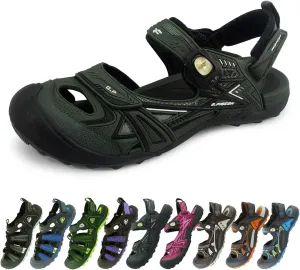Gold Pigeon Shoes Toe Guard Unisex Outdoor Sandals, Easy Snap Lock Closure