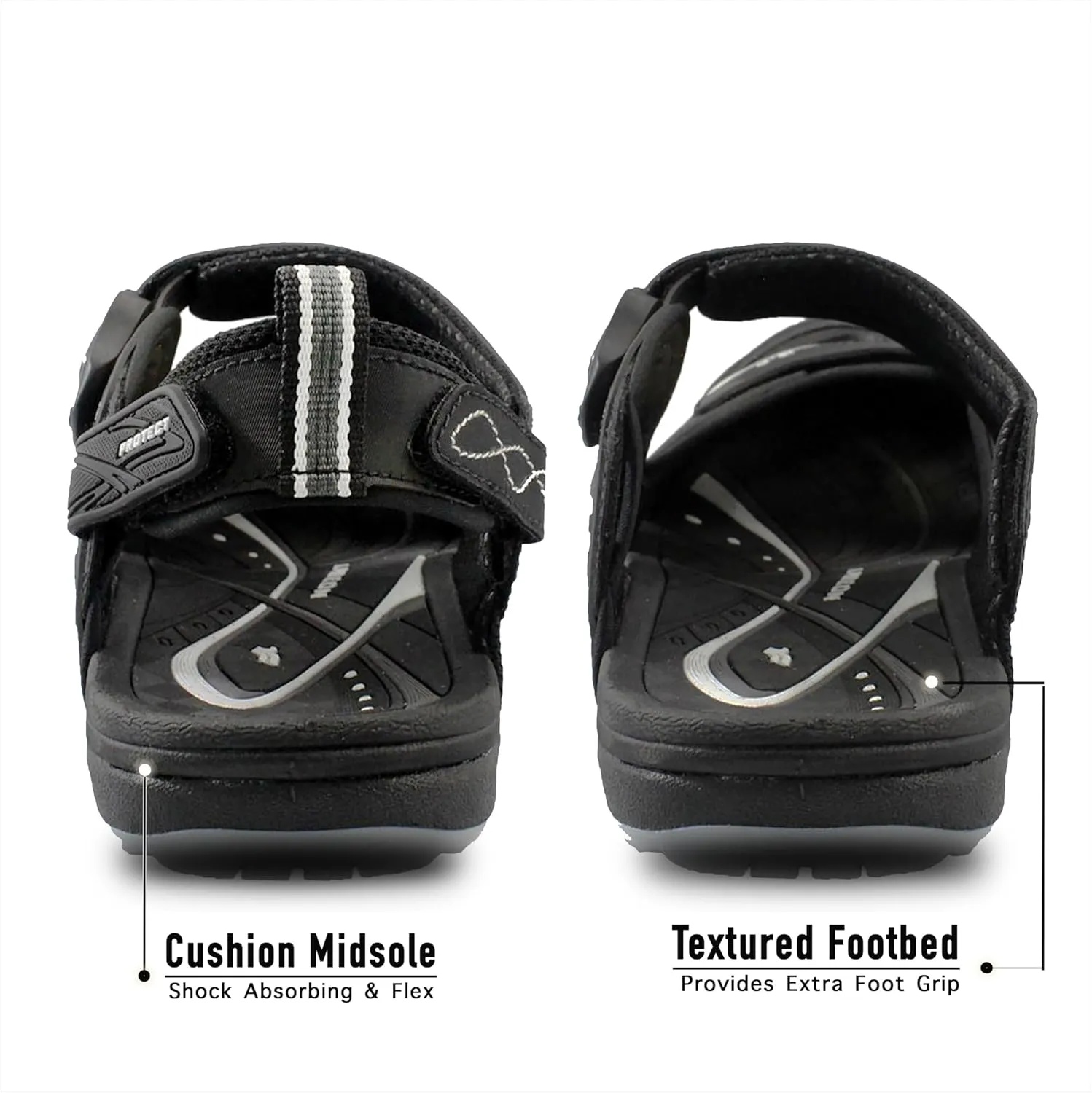 Gold Pigeon Shoes Toe Guard Unisex Outdoor Sandals, Easy Snap Lock Closure