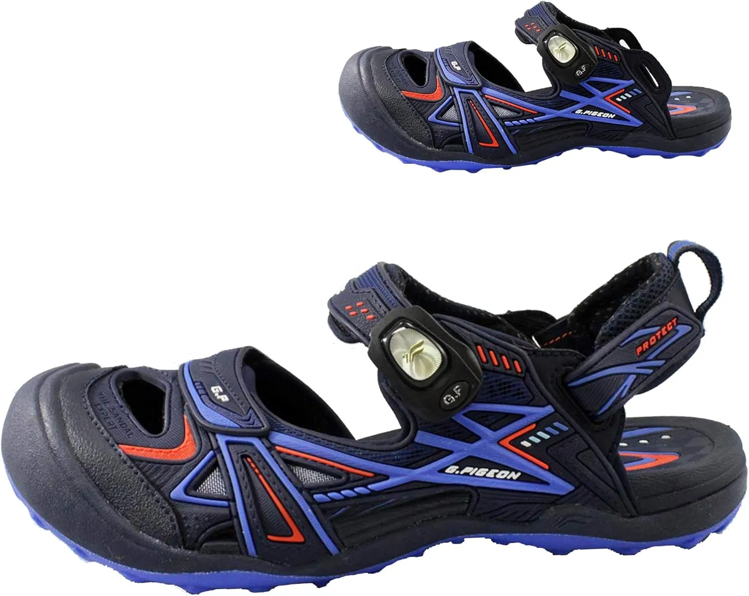 Gold Pigeon Shoes Toe Guard Unisex Outdoor Sandals, Easy Snap Lock Closure