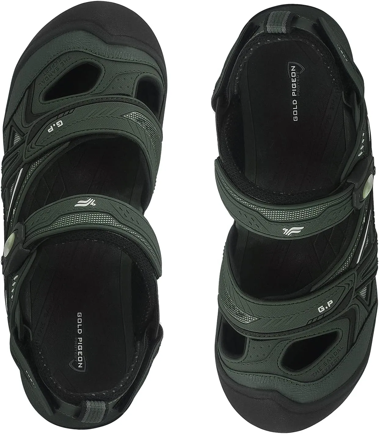 Gold Pigeon Shoes Toe Guard Unisex Outdoor Sandals, Easy Snap Lock Closure