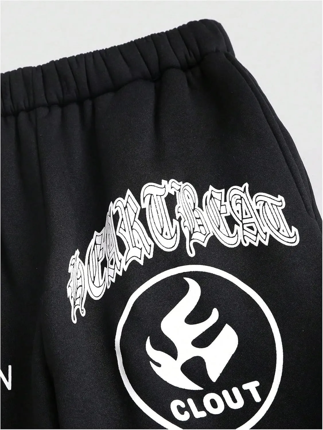 GORGLITTER Women's Letter Star Graphic Sweatsuit 2 Piece Long Sleeve Hoodie Drawstring Waist Sweatpants Set