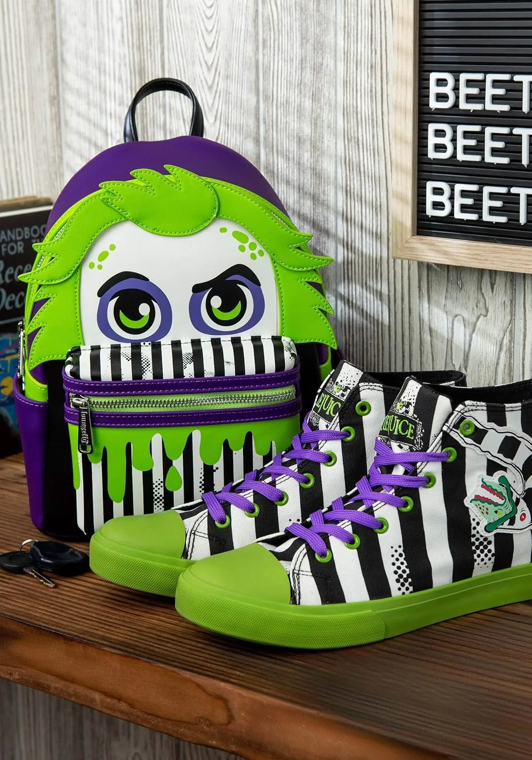 Ground Up Beetlejuice Striped Unisex Sneakers
