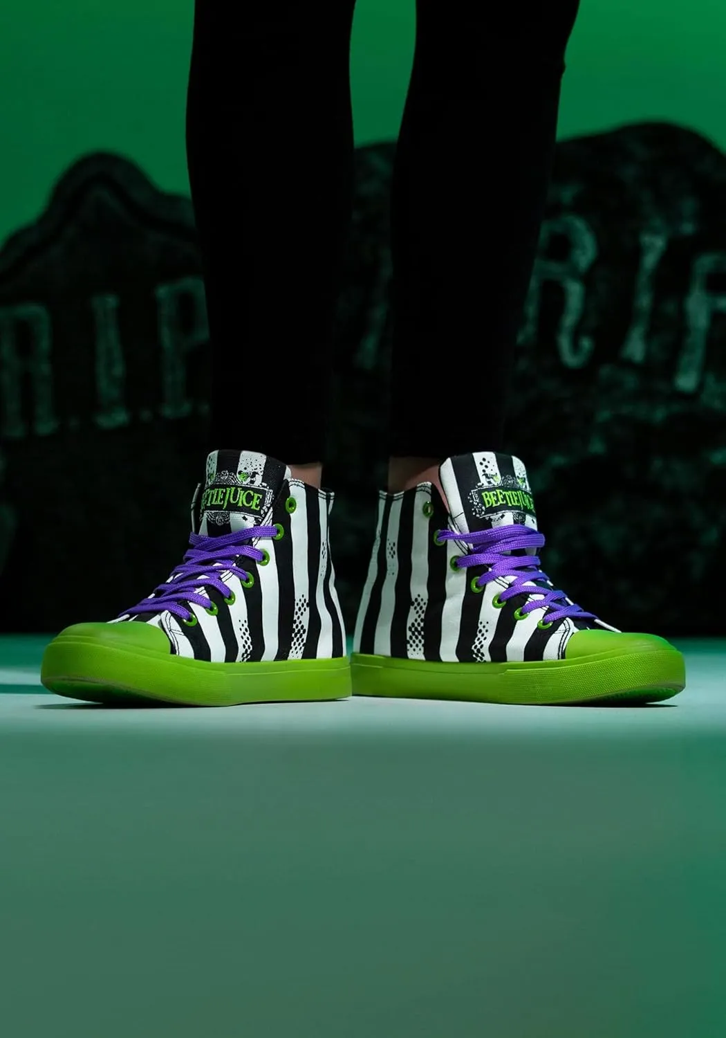 Ground Up Beetlejuice Striped Unisex Sneakers
