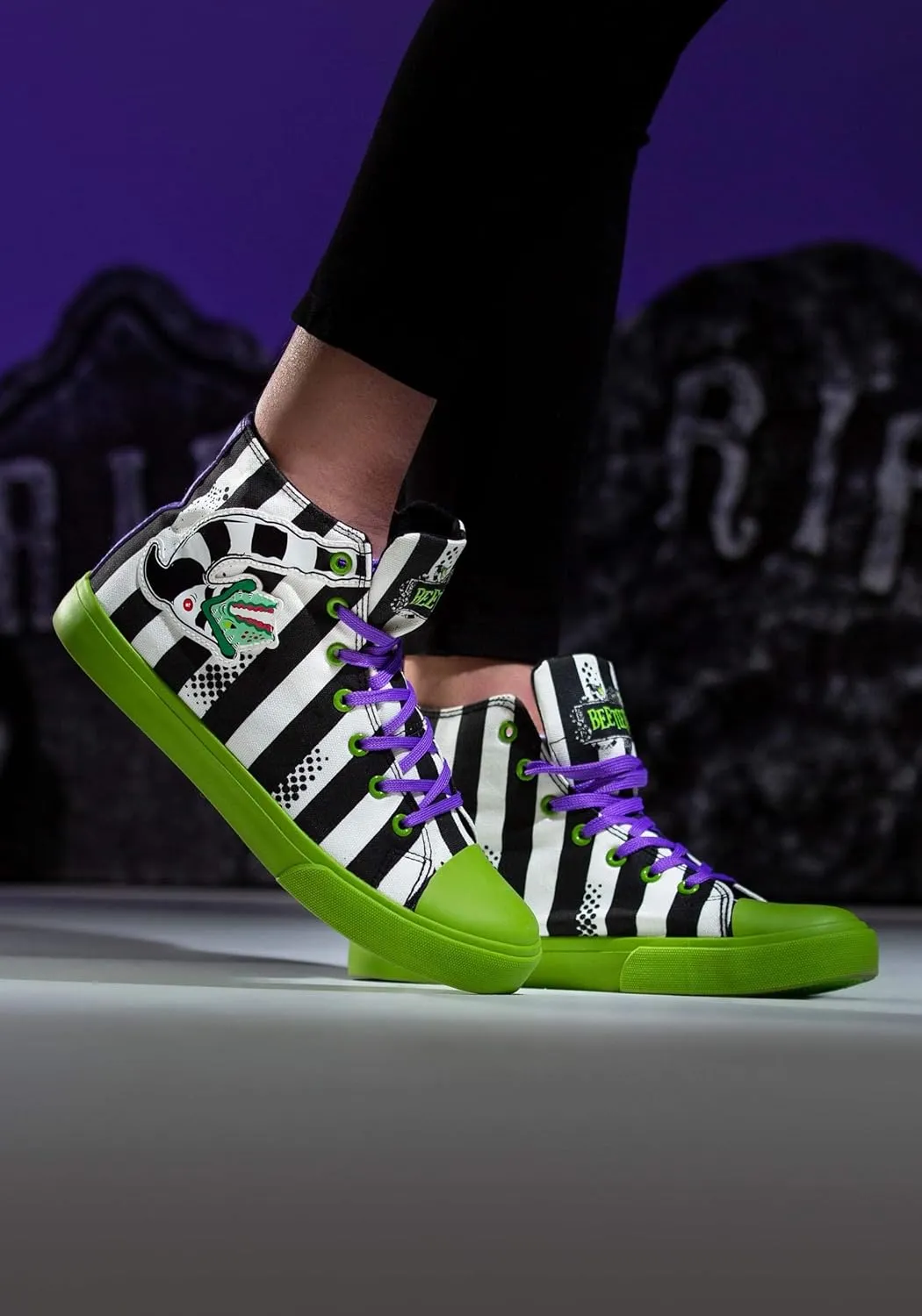 Ground Up Beetlejuice Striped Unisex Sneakers