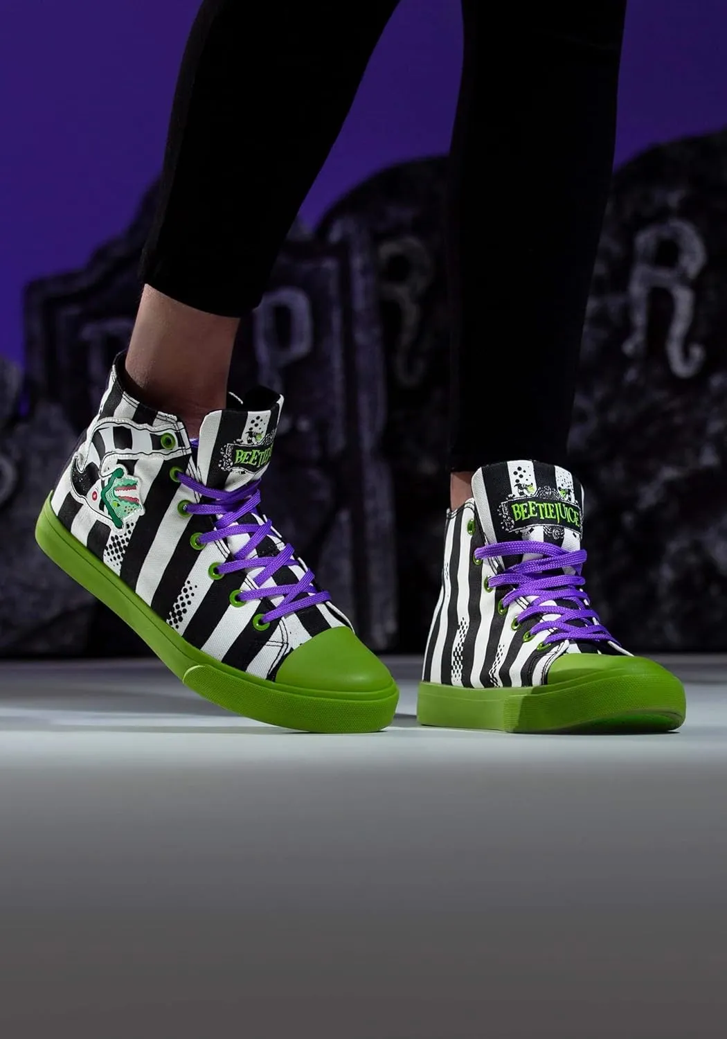 Ground Up Beetlejuice Striped Unisex Sneakers