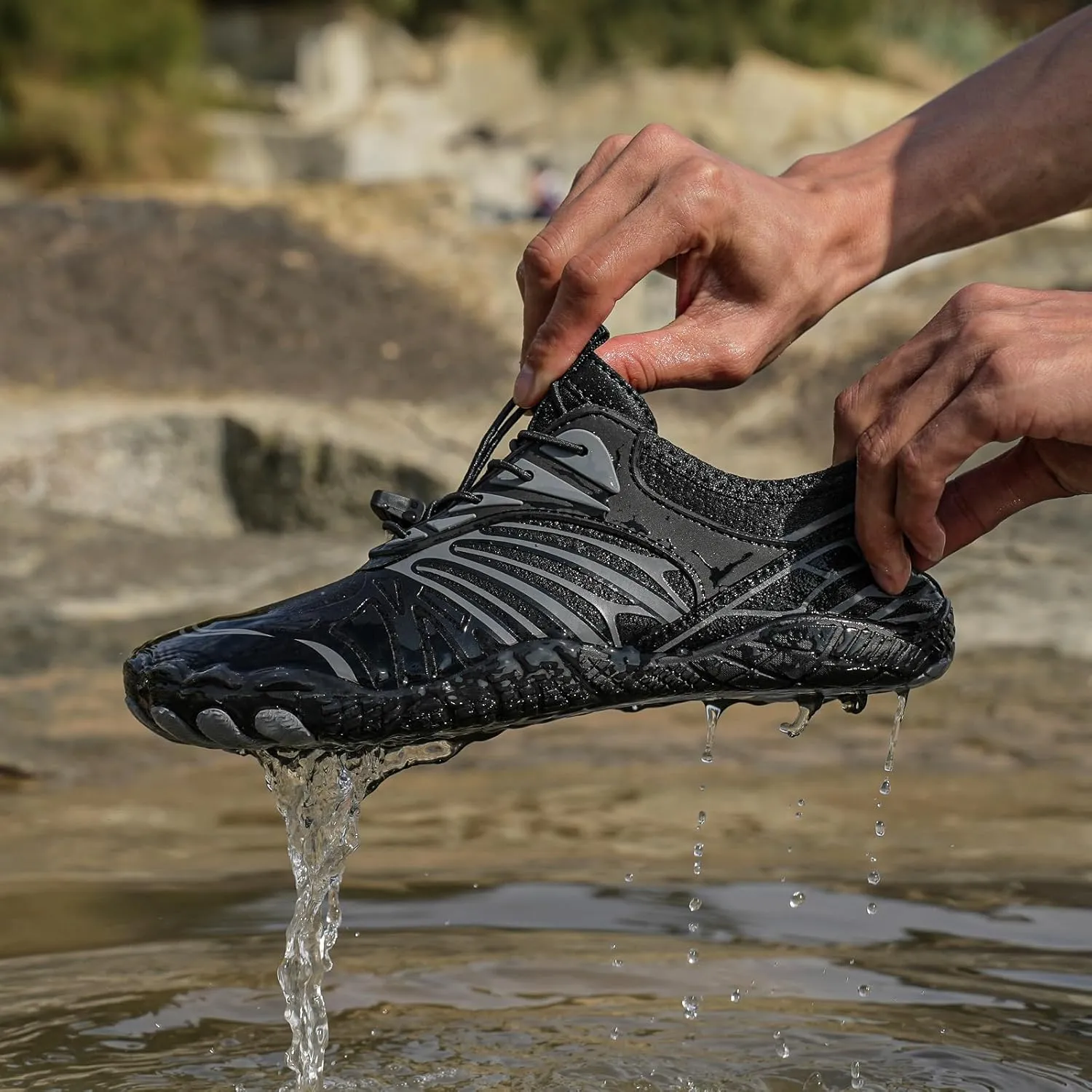 Grounded Footwear Barefoot Shoes Women&Men Hike Shoes Footwear Barefoot Womens Neuropathy Non-Slip Outdoor Hiking Shoe Women Water Wide Toe Box Sneakers，Diabetic Shoe Beach Surf Walk Yoga Walking