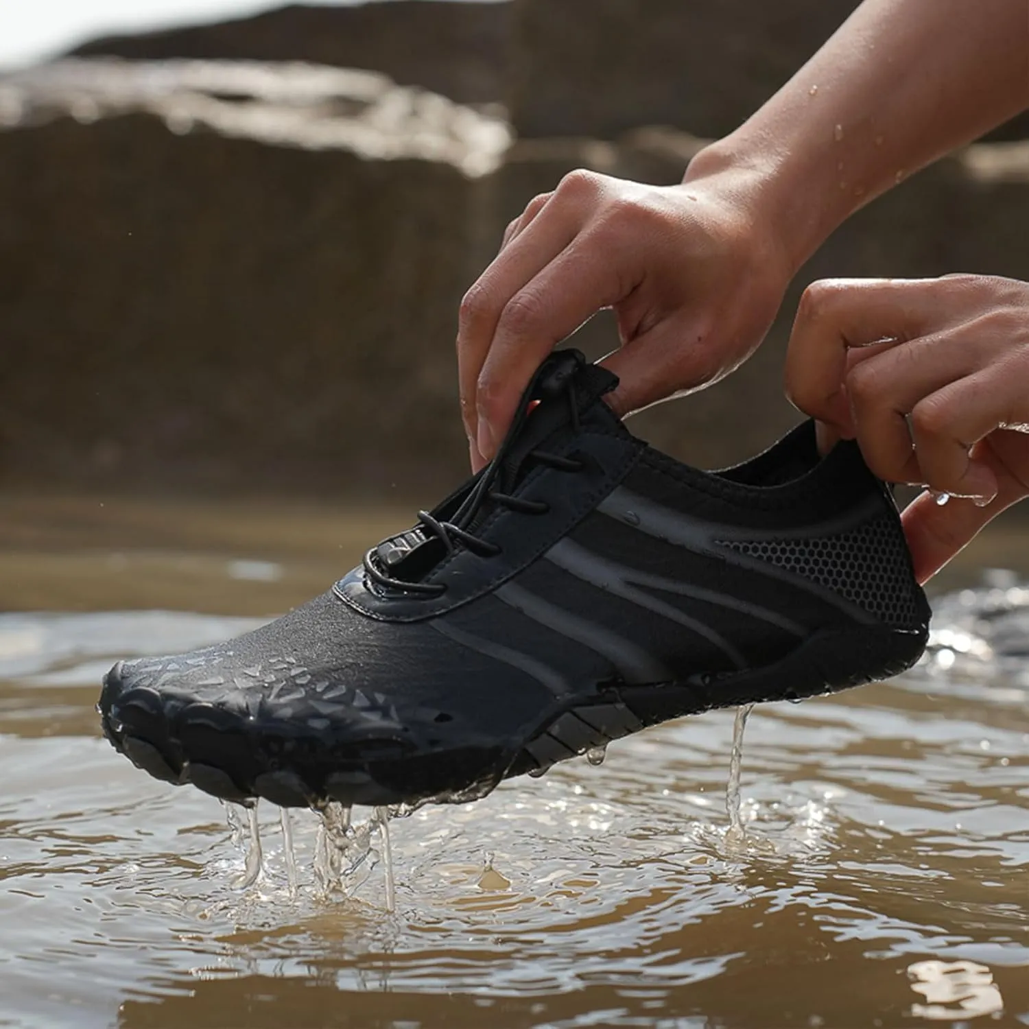 Grounded Footwear for Women Non Slip Barefoot Shoes Running Hiking Walking Shoe for Men Healthy & Non-Slip Wide Toe Box Beach Sneaker Lightweight Breathable Water Resistant Sneakers Comfort Wear Shoes