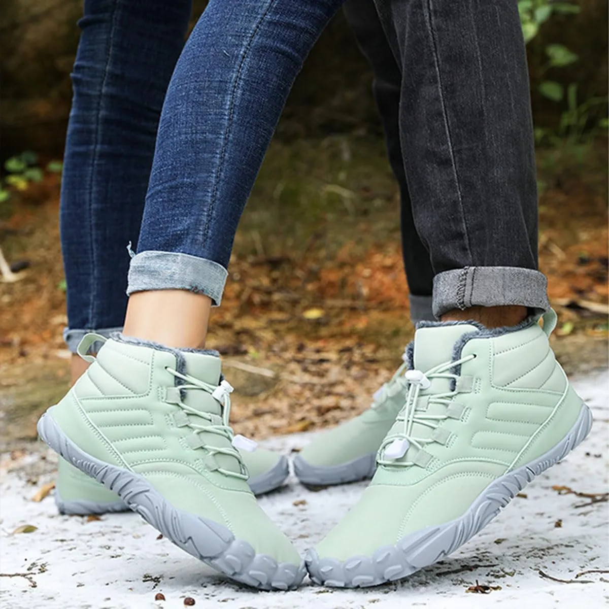 Grounded Winter Footwear For Women, Hike Winter Footwear Barefoot Womens Boots Men, Waterproof Wide Toe Box Barefoot Winter
