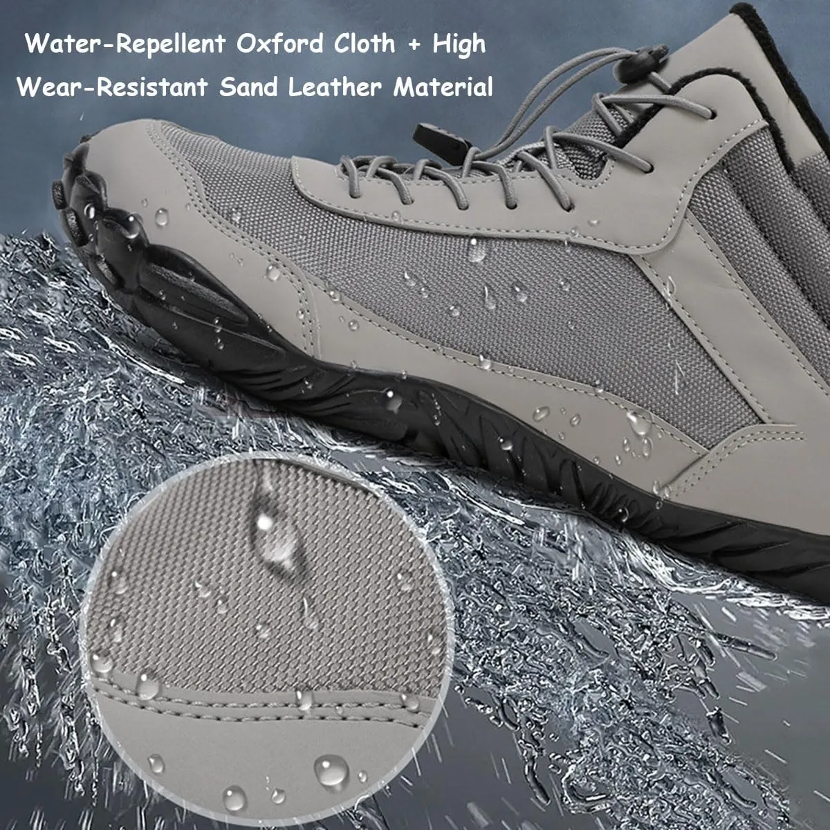 Grounded Winter Footwear For Women, Hike Winter Footwear Barefoot Womens Boots Men, Waterproof Wide Toe Box Barefoot Winter