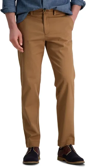 Haggar Men's Life Khaki Comfort Flat Front Straight Fit Chino Pant