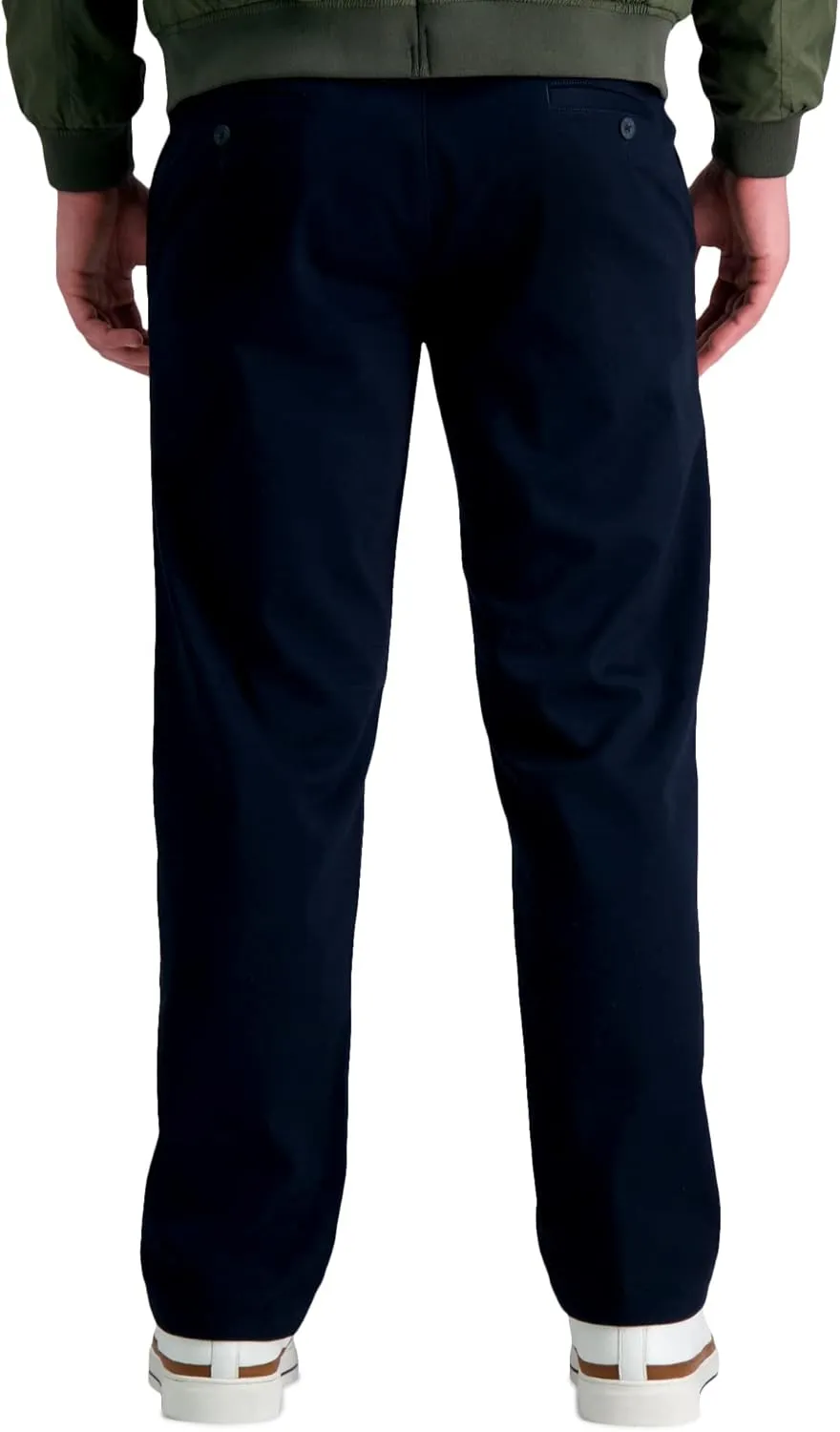 Haggar Men's Life Khaki Comfort Flat Front Straight Fit Chino Pant