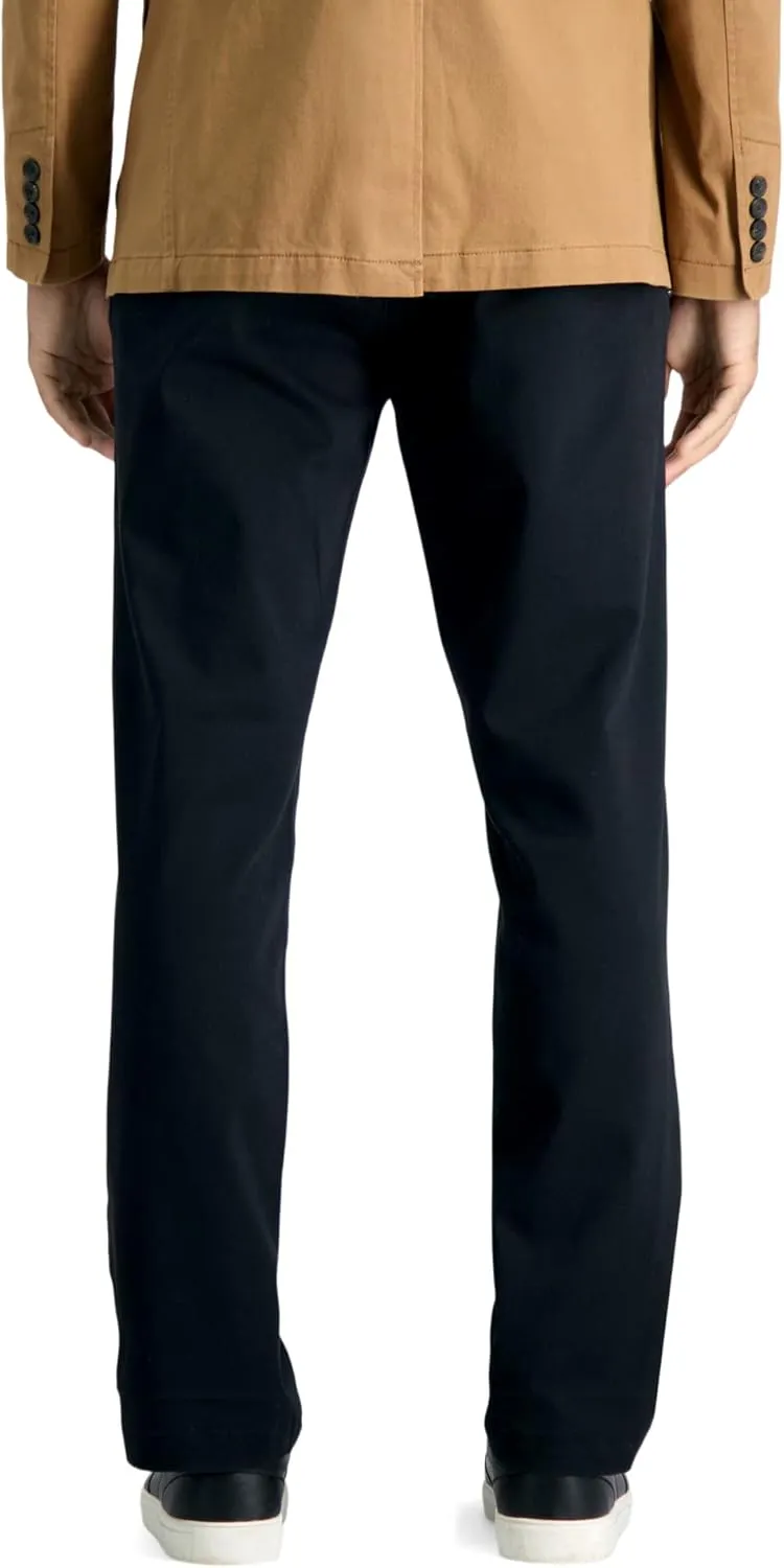 Haggar Men's Life Khaki Comfort Flat Front Straight Fit Chino Pant