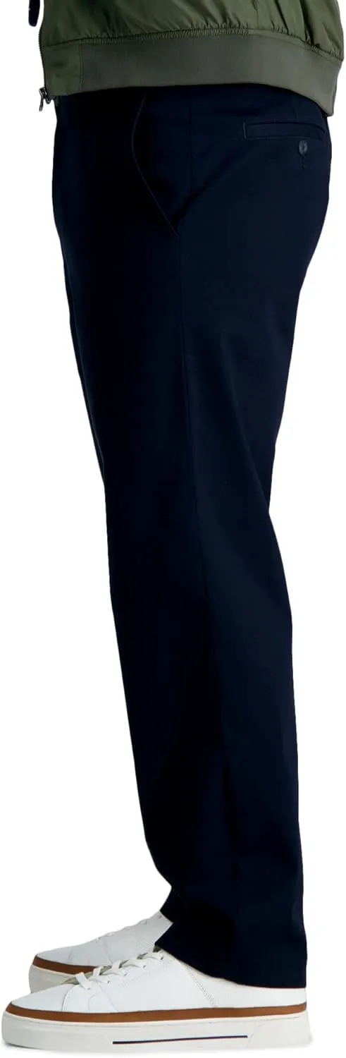 Haggar Men's Life Khaki Comfort Flat Front Straight Fit Chino Pant