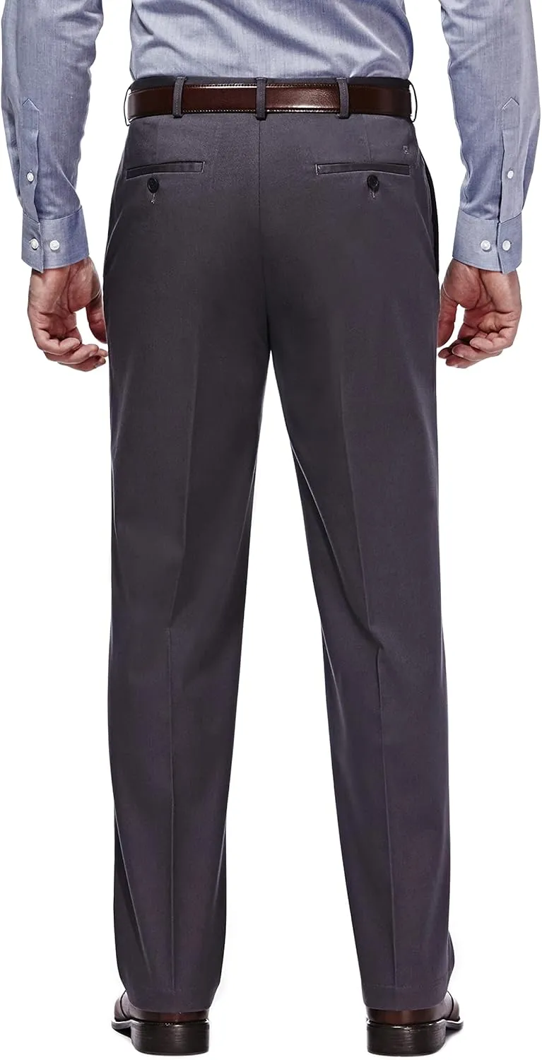 Haggar Men's Premium No Iron Khaki Classic Fit Flat Front Casual Pant (Regular and Big & Tall Sizes)