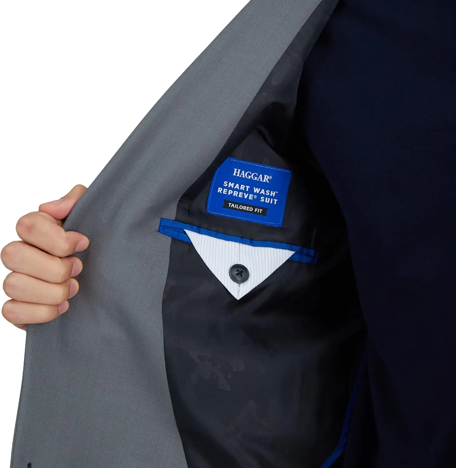 Haggar Men's Smart Wash with Repreve Tailored Fit Suit Separates-Pants & Jackets