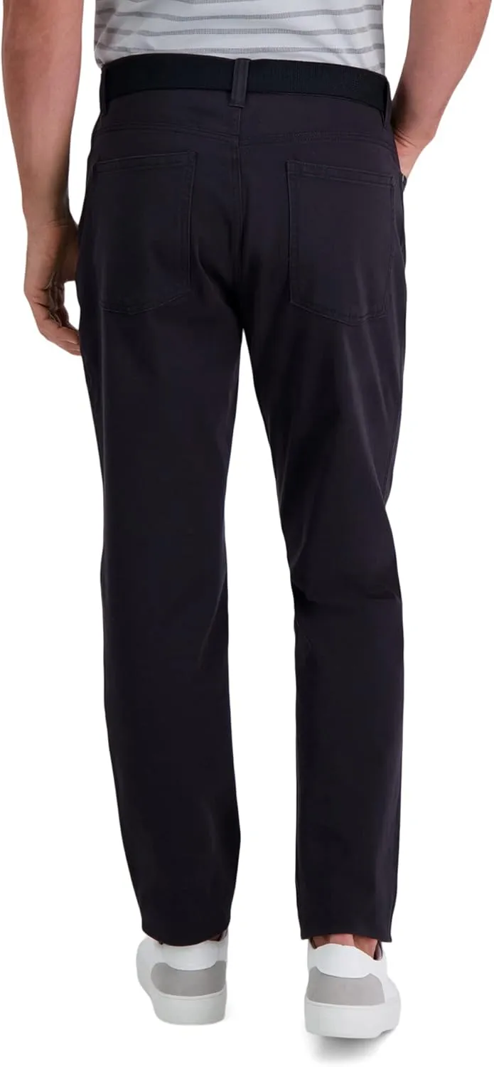 Haggar Men's The Active Series Slim/Straight Fit Flat Front Pant