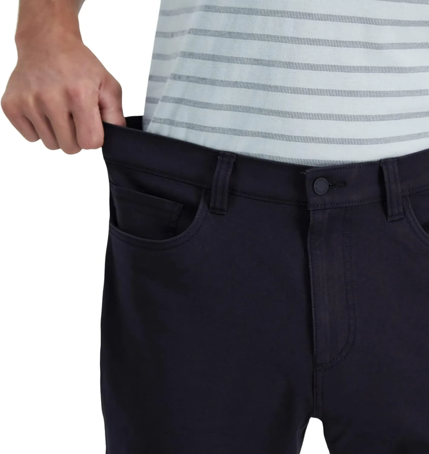 Haggar Men's The Active Series Slim/Straight Fit Flat Front Pant