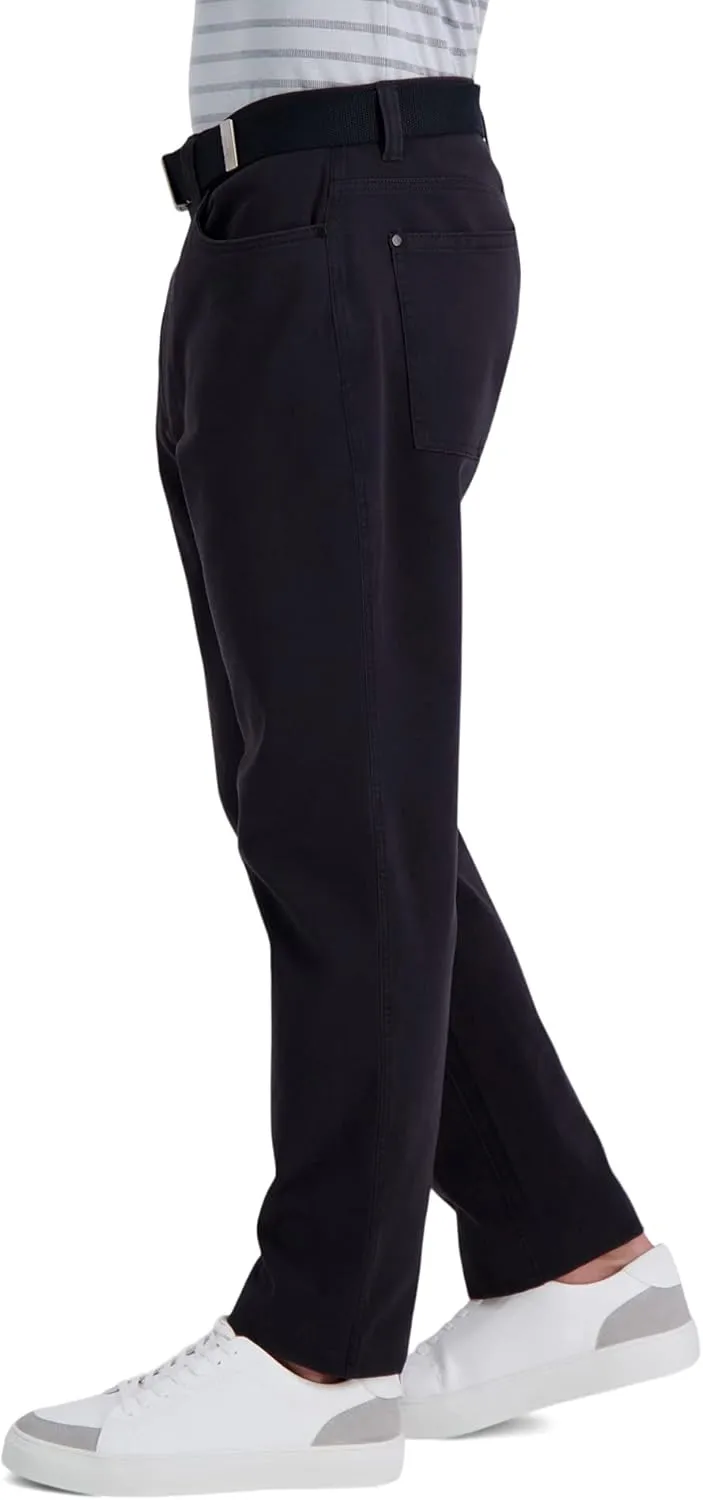 Haggar Men's The Active Series Slim/Straight Fit Flat Front Pant