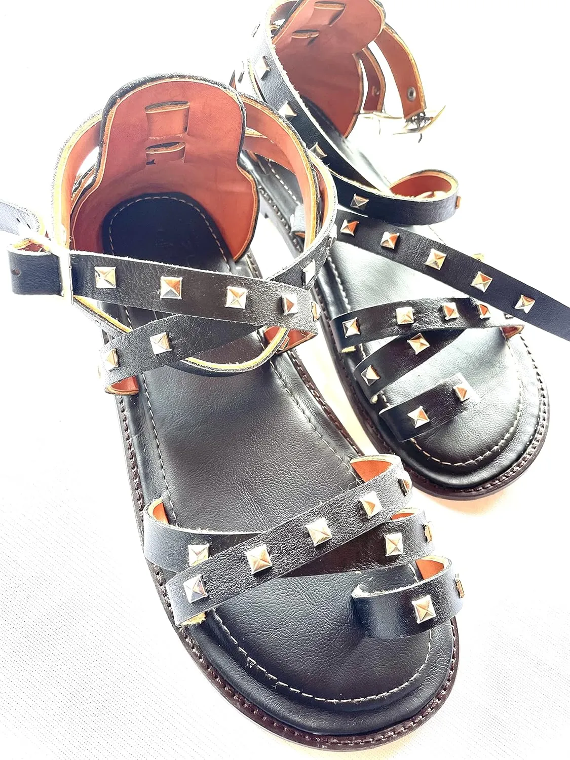 Handcrafted Zeus model sandals in goatskin for men made to measure in different colors and sizes (17)